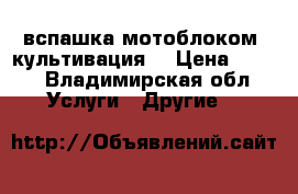 вспашка мотоблоком. культивация. › Цена ­ 300 - Владимирская обл. Услуги » Другие   